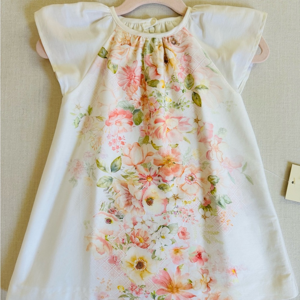 Easter Dress 2T Dress with Pastel Floral Design NWT